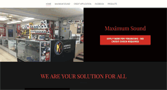 Desktop Screenshot of maximumsoundaz.com