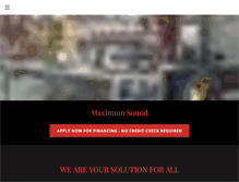 Tablet Screenshot of maximumsoundaz.com